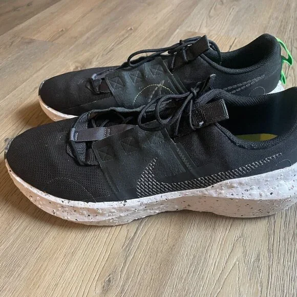Nike Men's Crater Impact Black White Green DB2477-001 Shoes Sneakers 14 Outdoor - Picture 2 of 9